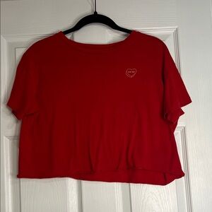 PINK Victoria's Secret Vibrant Red Crop Top